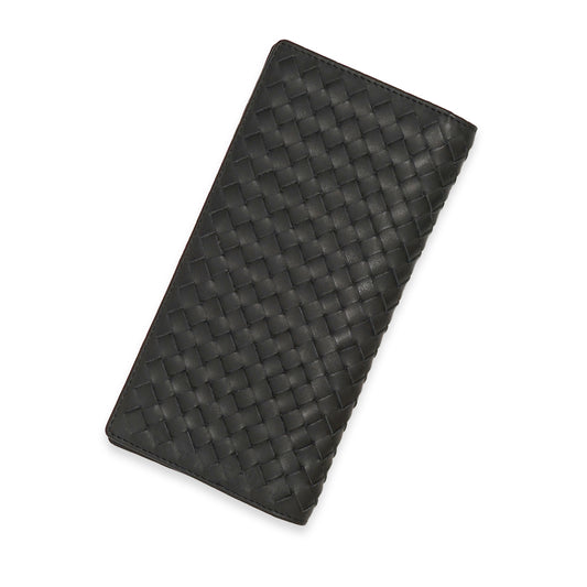 FOLX Intrecciato Long Leather Wallet