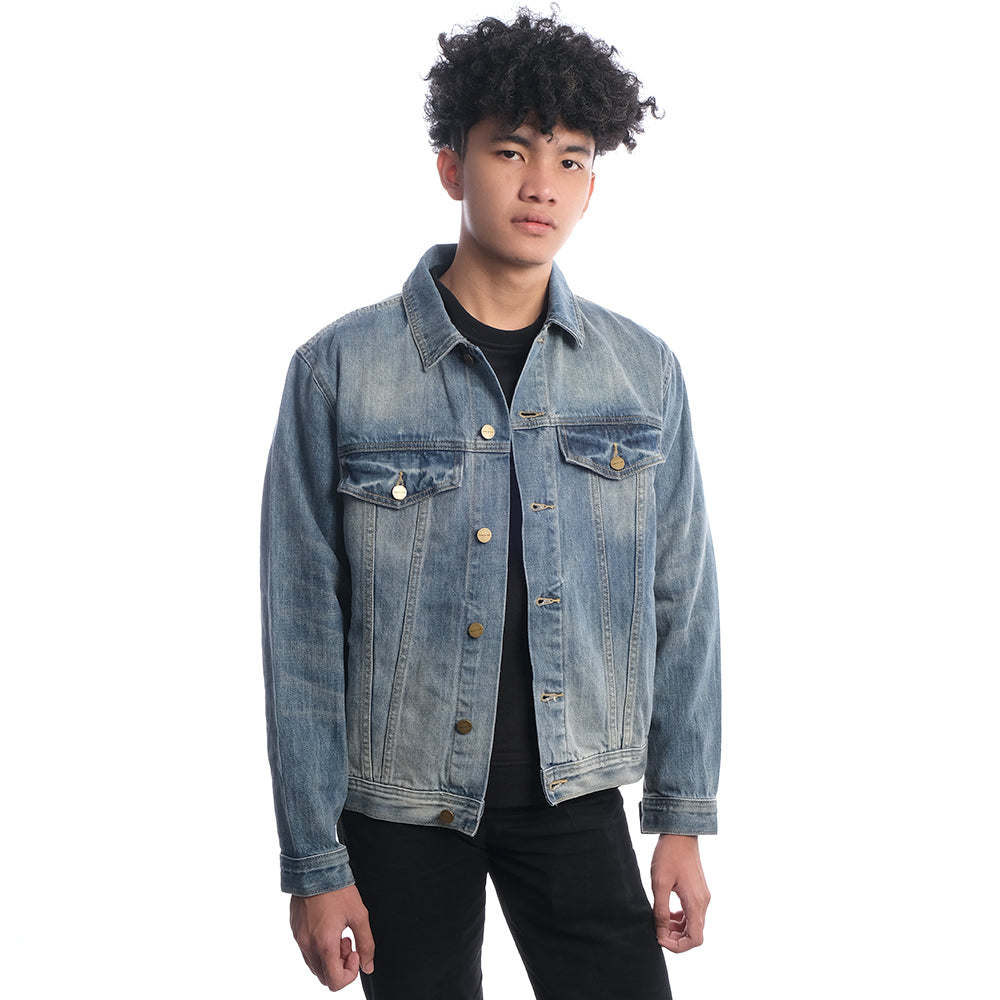 FOG 7th Collection Vintage Trucker Denim Jacket Washed Indigo