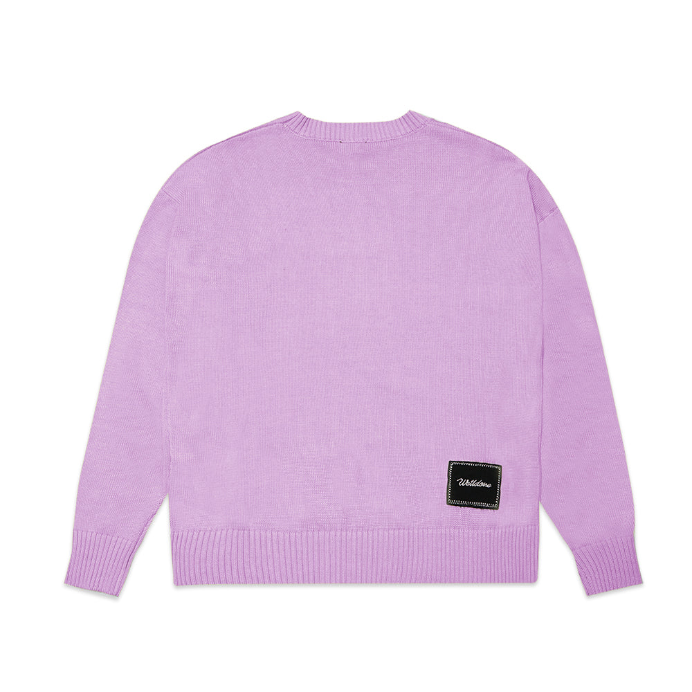 We11done Printed Knit Sweater Purple – SANGKIL